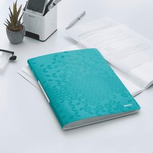 Nzm Store Wow A4 Sunum Dosyası, Metalik Buz Mavisi, 20 Şeffaf Poşetli, 40 A4 Sayfa Kapasiteli, 46310051