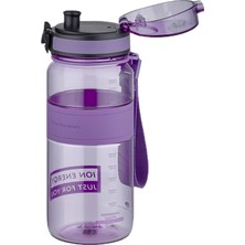 Nzm Store Tritan Su Matarası 650 ml Yenilenen Renkler Mor
