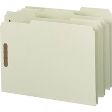 Nzm Store % 100 Geri Dönüştürülmüş Pressspan Kilit Dosya Klasör, 1/3-Cut Tab, 2,5 cm Expansion, Letter-Format, Gri/yeşil, 25 Karton Başına (15003)