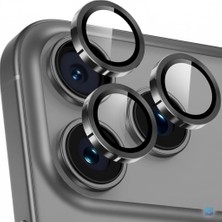 Nzm Store [3 Adet] iPhone 17 Pro/iphone 17 Pro Max Için Lens Koruyucu 9h Temperli Cam Kamera Koruyucu Apple iPhone 17 Pro ve iPhone 17 Pro Max Lens Koruyucu (Titanyum Gri, iPhone 17 Pro/17 Pro Max)