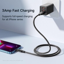 Nzm Store CA-2080 Ligtning 3A Şeffaf Başlıklı Hızlı Data ve Şarj Kablosu