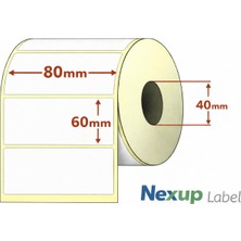 Nzm Store 80X60 mm Termal Etiket, Barkod/adres/kargo Termal Etiketleri, Zebra ve Diğer Yazıcılarla Uyumlu