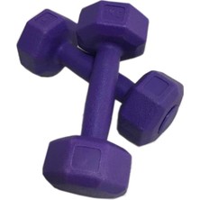 Tr 1 kg Plastik Dambıl Set 2 Adet Mor Renk Unisex, LYT1KG