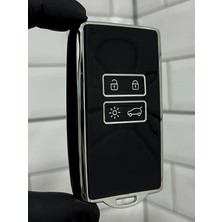 Barkas Elektronik Clio E-Tech Austral Megane E-Tech Clio 5 Megane 4 Captur Kadjar Talisman Anahtar Kılıfı Siyah Gümüş