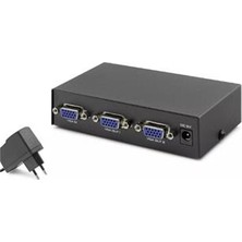 Hadron HDX1277 2 Port VGA Splitter 200MHZ 1-In 2-Out Siyah