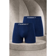 Erkek Casual Comfort Günlük 2 Li Lacivert Boxer