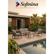 Sofmina Velora 2+1+1 Modüler Bahçe Oturma Grubu Fiberglas Takviyeli Cam Sehpalı Koltuk Takımı