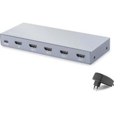 Hadron HDX1429 HDMI Splitter Edıd 4K 60 Hz 1 Giriş 4 Çıkış Gri