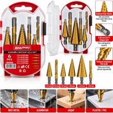 TeknoKapsül 6pcs Matkap Uçlu Kademeli Set 4-12MM - 4-20MM - 4-32MM - 3mm - 6mm - 8mm