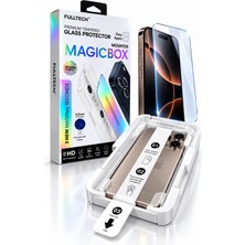 Fulltech Magicbox iphone 16 Pro Max Uyumlu Premium Kırılmaz Cam Ekran Koruyucu – Kolay Uygulama Aparatlı, 0.3 Mm, Hd Şeffaf