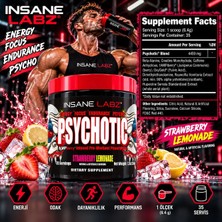 Insane Labz Psychotic Preworkout Strawberry Lemonade – 35 Servis
