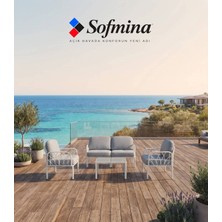 Sofmina Velora 2+1+1 Modüler Bahçe Oturma Grubu Fiberglas Takviyeli Cam Sehpalı Koltuk Takımı