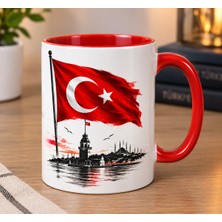 Nuksoc Türk Bayraklı ve Kız Kulesi Temalı Kupa Bardak