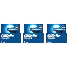 Gillette Mach3 Turbo Yedek Tıraş Bıçağı 3 x 4 Adet