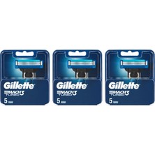 Gillette Mach3 Turbo Yedek Tıraş Bıçağı 3 x 5 Adet