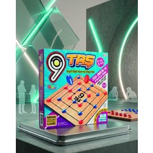 Dkdz Shop 9 Taş 3 Taş Ahşap Zeka Mantık ve Strateji Oyunu