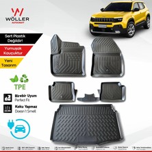 Wöller Jeep Avenger Uyumlu Paspas Bagaj Havuzu Set 2023 Sonrası Elektrikli Uyumlu 3D Ultraflex Set
