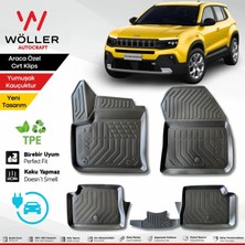 Wöller Jeep Avenger Uyumlu Paspas 2023 Sonrası Elektrikli Uyumlu 3D Havuzlu Paspas