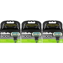 Gillette Body Vücut Için Yedek Tıraş Bıçağı 3 x 4 Adet