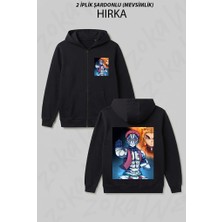Zoka Wear Demon Slayer Rengoku Vs Akaza Ozel Baskılı Fermuarlı Kapşonlu Hırka