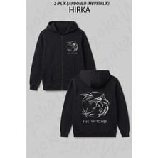 Zoka Wear Silverink Logo Dizi Witcher Baskılı Fermuarlı Kapşonlu Hırka