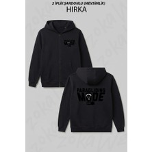 Zoka Wear Yamac Parasutu Baskili U Baskılı Fermuarlı Kapşonlu Hırka
