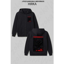 Zoka Wear Fontaines Dc Dublın Baskılı Fermuarlı Kapşonlu Hırka