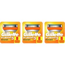 Gillette Fusion5 Power Yedek Tıraş Bıçağı 3 x 8 Adet