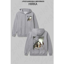 Zoka Wear Jumanji Baskili Unisex Baskılı Fermuarlı Kapşonlu Hırka
