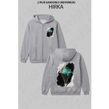 Zoka Wear Yamac Parasutu Paragliding B Baskılı Fermuarlı Kapşonlu Hırka