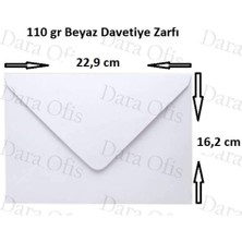 Tr Davetiye Zarfı 110GR 16,2 x 22,9 cm 100 Lü Paket
