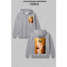 Zoka Wear Gustav Klimt Freya S Tears Gustav Klimt Golden Tears Baskılı Fermuarlı Kapşonlu Hırka
