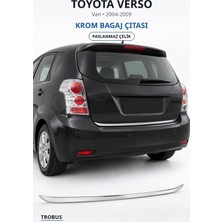 Trobus Toyota Verso 2004-2009 Uyumlu Krom Bagaj Çıtası Paslanmaz Çelik