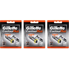 Gillette Contourplus Çift Bıçaklı Yedek Tıraş Başlığı 3 x 10 Adet