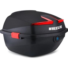 Tr XT01-FS 32 Litre Motosiklet Arka Çanta Buzlu Siyah Parlak Su Geçirmez Abs Çift Kilitleme Üniv