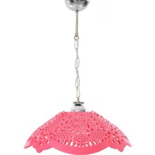 Urfakent Fuşya Akrilik Avize Soft Pembe Modern Aydınlatma 35X35X12 cm