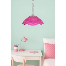 Urfakent Pembe Akrilik Avize Modern Dekoratif Aydınlatma 35X35X12 cm