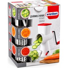 Alfa Brand Kollu - Çevirmeli Değirmen - Rende Doğrayıcı Set Dilimleme Aparatı - Kalın-Ince Rende UR-3369