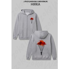 Zoka Wear Yamac Parasutu2 Baskılı Fermuarlı Kapşonlu Hırka