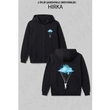 Zoka Wear Yamac Parasutu - Paragliding Baski2 Baskılı Fermuarlı Kapşonlu Hırka