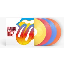 Nzm Store The Rolling Stones Forty Licks (Multicolor Transparent Yellow, Red, Blue & Orange Coloured Vinyl Edition) 4lp (4'lü Renkli Plak) Limited Edition