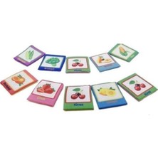 Nacario Birlik Oyuncak Babycim Eğitici Meyveler & Sebzeler Soft Kartları (6 Parçalı)