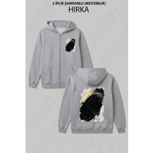 Zoka Wear Yamac Parasutu Paragliding 2 Baskılı Fermuarlı Kapşonlu Hırka