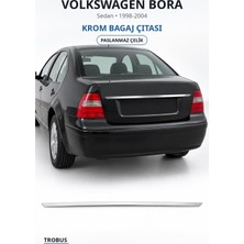 Trobus Volkswagen Bora 1998-2004 Uyumlu Krom Bagaj Çıtası Paslanmaz Çelik