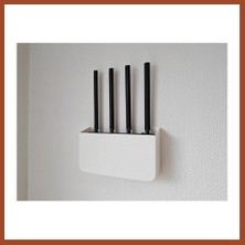 Bezos 3D Baskı Duvar Tipi Wifi Modem Saklama Rafı Router Gizleme Askısı Kablo Çıkışlı Beyaz Modem Tutucu 23X13 cm Pro