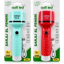 Eldenör 2ın1 Şarjlı El Feneri USB - Type-C Şarjlı 1 LED 2W - 8 Smd 1W K-0811 BX40