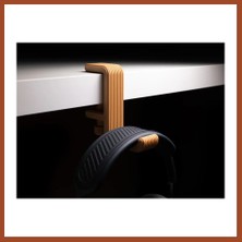 Bezos 3D Baskı Masa Kenarı Kulaklık Askısı Çizgili Kulaklık Tutucu Sıkıştırmalı Kulaklık Askısı 10-40 mm - Turuncu Pro
