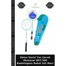 Floranova Delux Serisi Yaz Çocuk Aksesuar BST-300 Badmington Raket Set Mavi