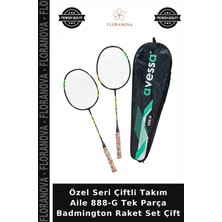 Floranova Özel Seri Çiftli Takım Aile 888-G Tek Parça Badmington Raket Set Çift