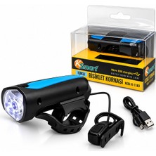 HemenGo 2ın1 Bisiklet Kornası - Bisiklet Fener Işık USB - Type-C Şarjlı K-1183 (4887) Goıtlthmngoxx